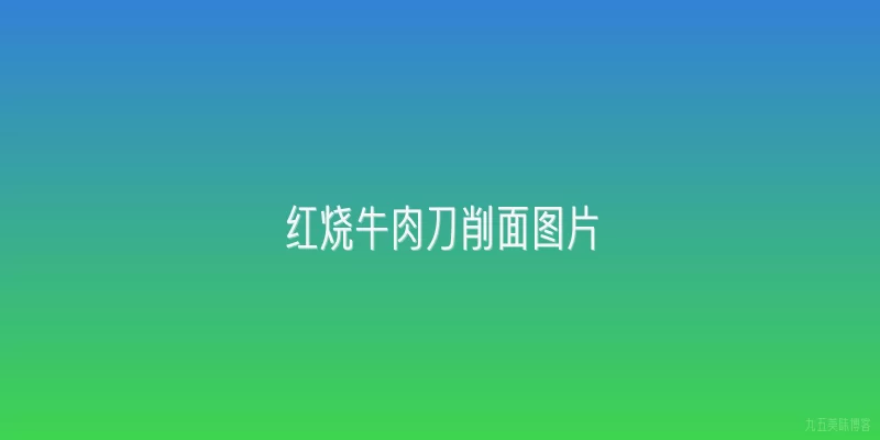 红烧牛肉刀削面图片